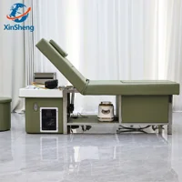 XinSheng Lit de lavage et de soin capillaire avec fonction vapeur, Table de massage pour salon de beauté, Lits de massage, Mobilier commercial pour salon de coiffure 3