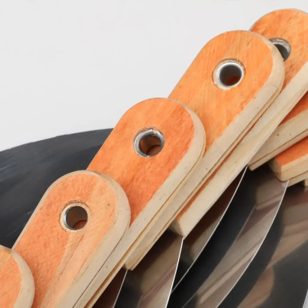 Description Picture 5 of itemStainless Steel Cleaning Scraper Wood Handle Surfaces Paint Tools Lay Plaster Materials Non-slip Handle Cleaning Trowel