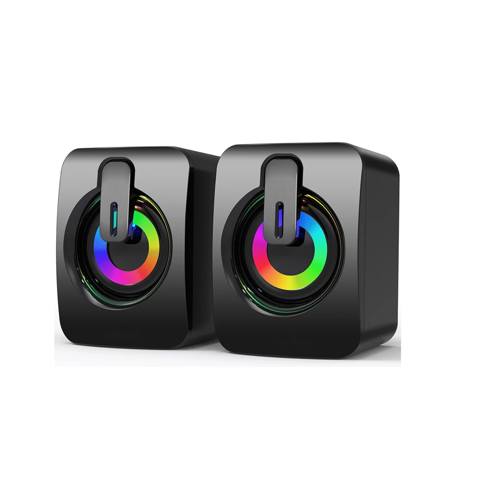 Computer Speakers bluetooth speaker computer speakers PC Sound Box HIFI Stereo Microphone USB Wired With LED Light For Desktop Computer