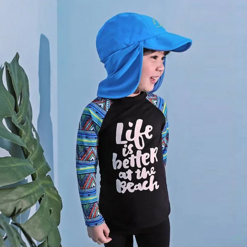 Boys Girls Rashguard Swimwear 2pc Suit Kids