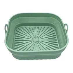 Foldable Reusable Food - Grade Silicone Baking Mat and Liner (Green Square)