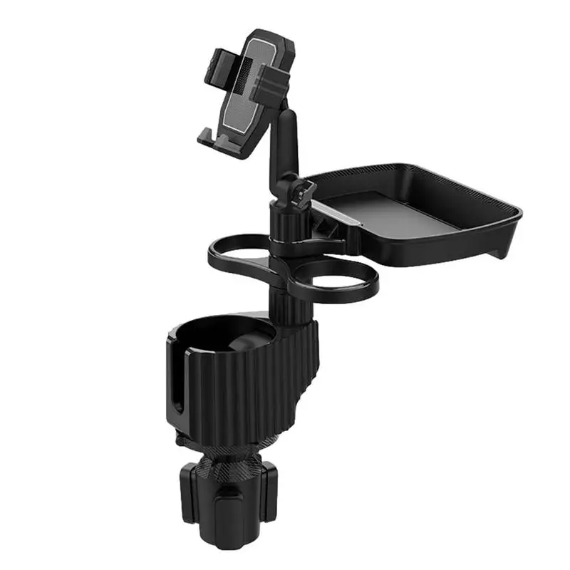 

Cup Holder Phone Mount And Tray Multifunctional Drink Holder Mount Food Tray Drink Carrier Travel Tray For Snacks Cellphones And
