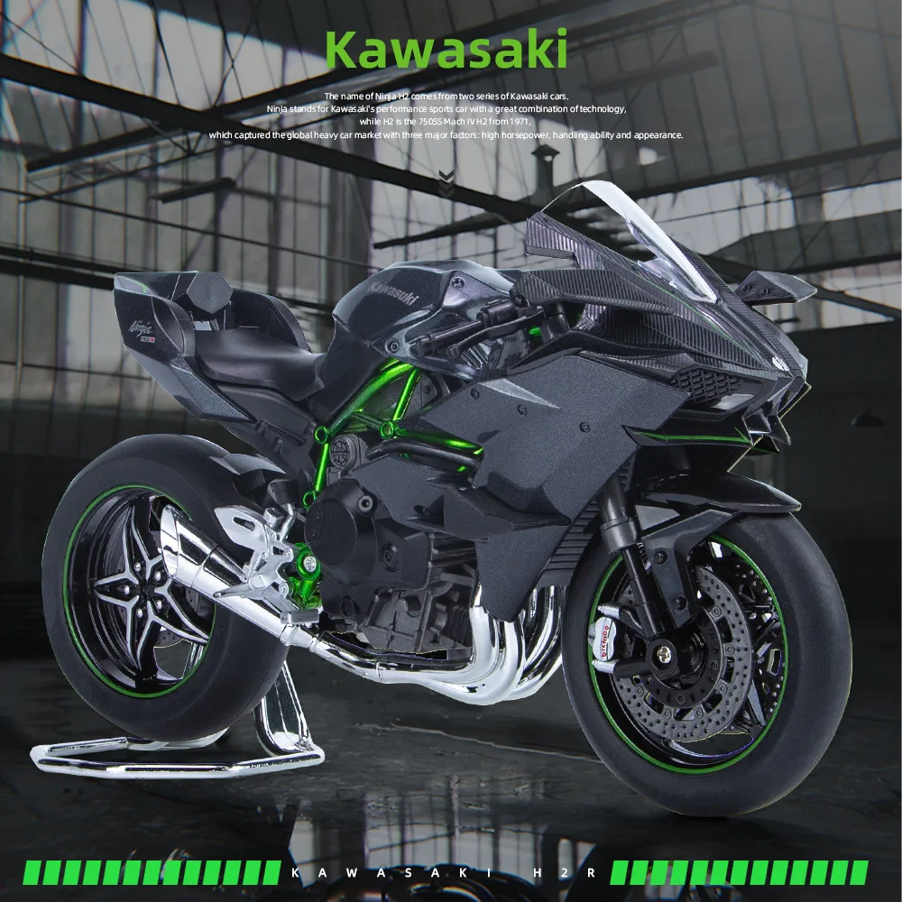 1:9 Kawasaki H2r Ninja Motorcycles Simulation Alloy Motorcycle Model Shock  Absorbers Sound And Light Collection Toy Car Kid Gift -  Railed/motor/cars/bicycles - AliExpress