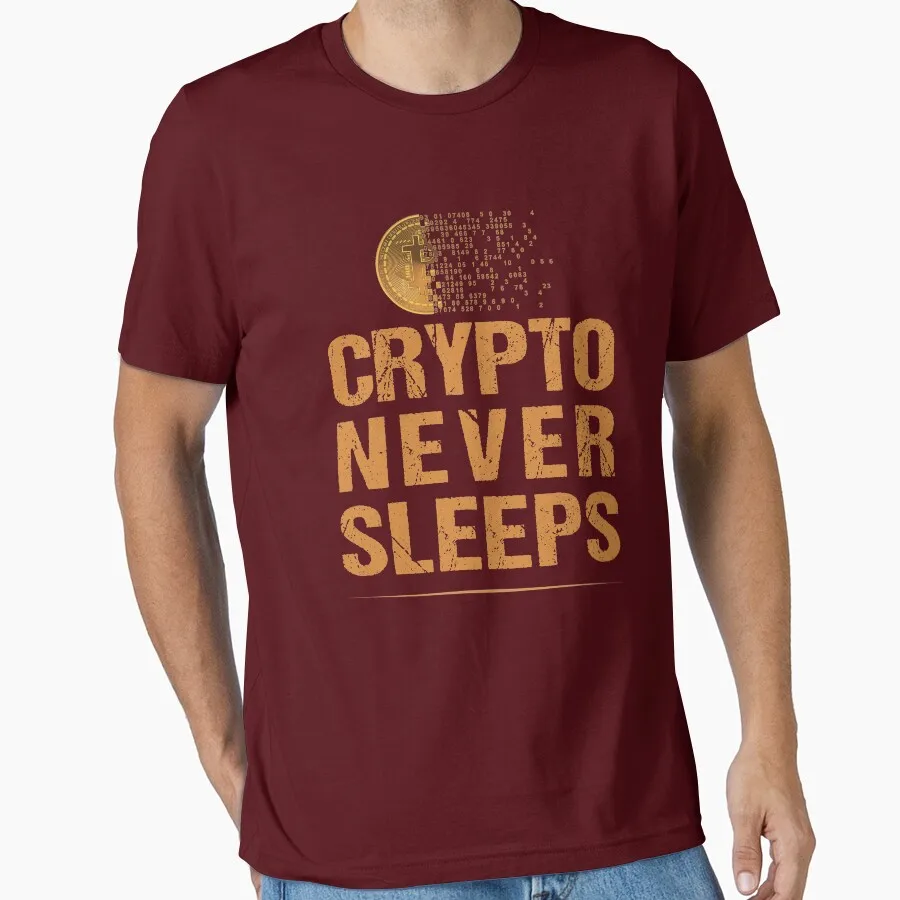 Vintage 100% Cotton Bitcoin Logo T-Shirt for Men, Large Adult Sizes S-6XL