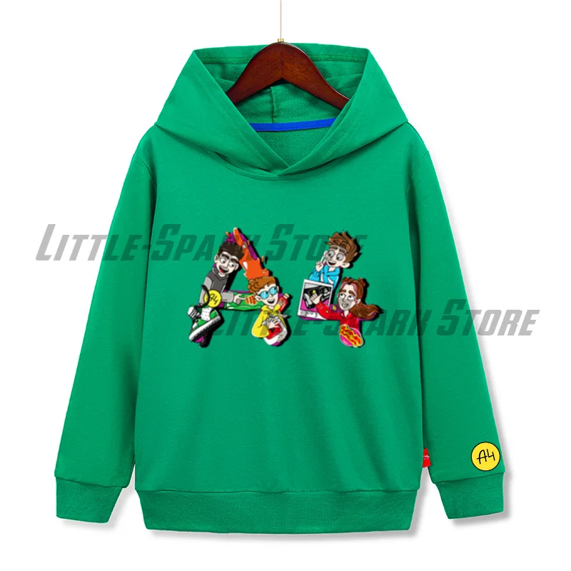 

Cartoon A4 TEAM Print Children Hoodies 2023 NEW Merch A4 Lamba Boy Girl Hooded sweatshirts Влад Бумага А4 Kids clothing girls