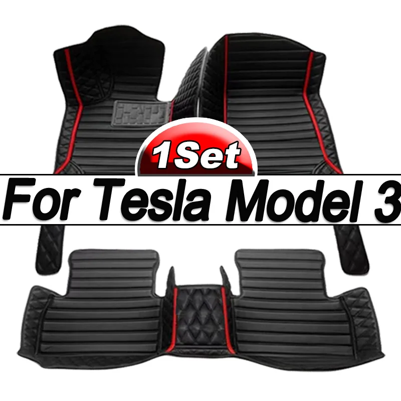 

Car Floor Mats For Tesla Model 3 2019 2020 2021 Custom Auto Foot Pads Automobile Carpet Cover Interior Accessories