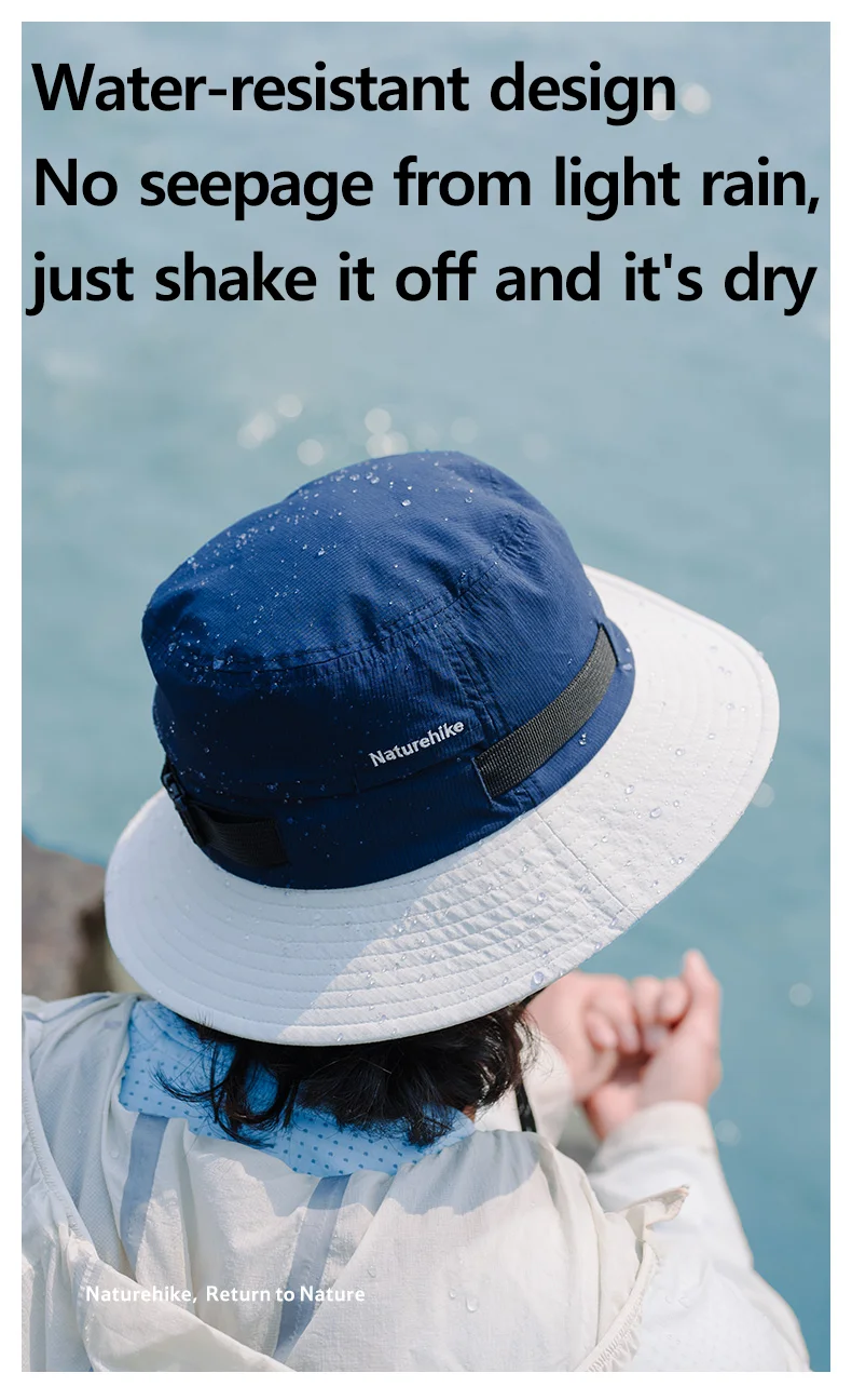 Naturehike Adjustable Outdoor Hat Sun Protection Breathable Shade Foldable Men Women Hiking Camping Casual Fisherman Hat