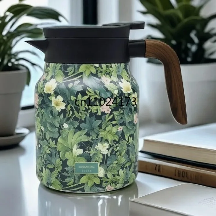 إبريق شاي منزلي ذو سعة كبيرة، إبريق شاي أبيض قديم،...