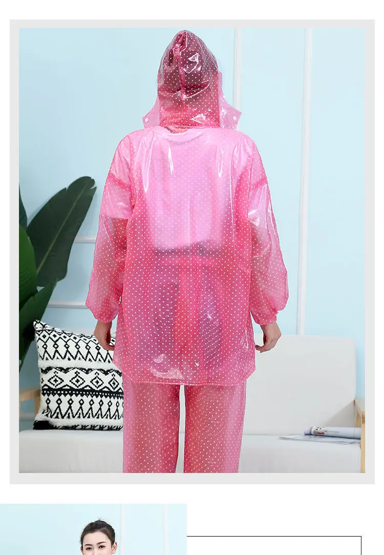 Couleur Robe blanche Imperm?�able pour femme adulte, imperm?�able, pantalon de pluie, combinaison 