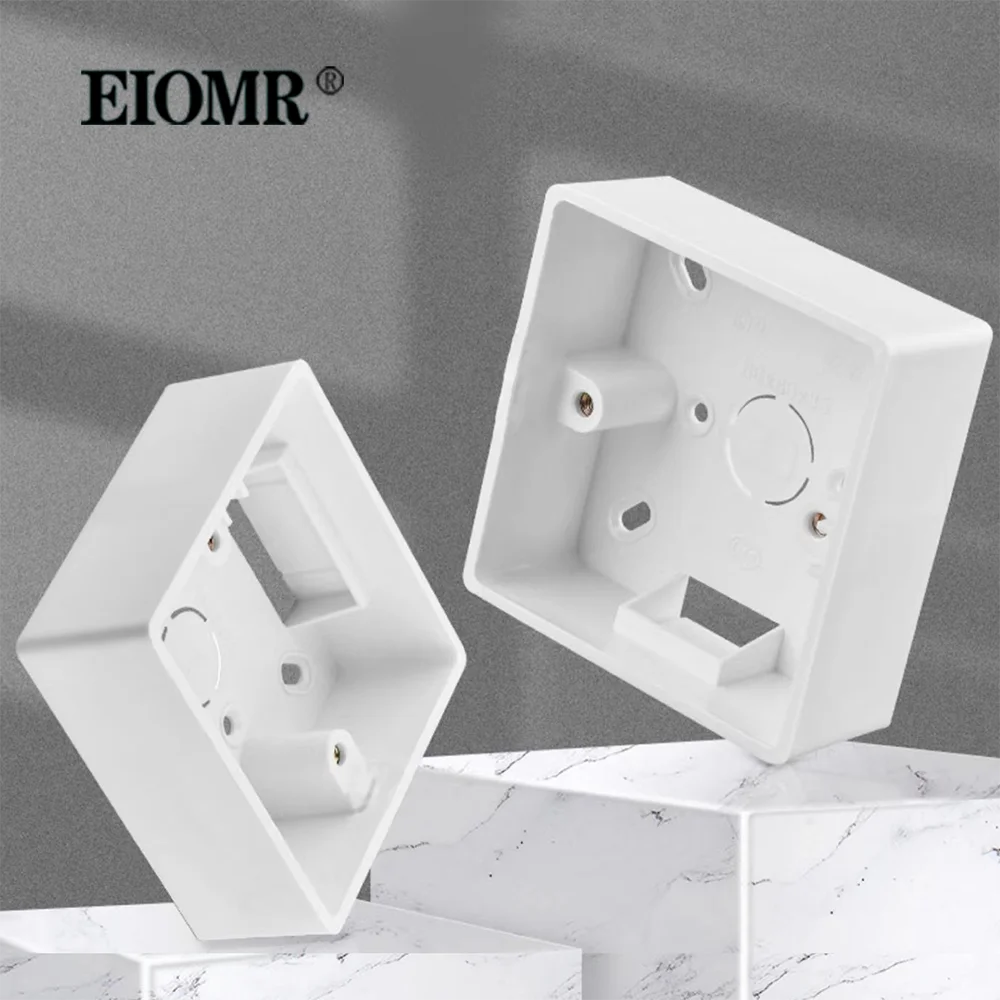 Socket Switch Box External Mounting Box 86mm*86mm*35mm for EU UK Standard Switch Socket For Wall Surface