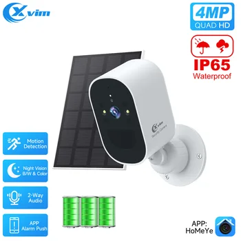 XVIM 1080P Solar Security Camera Wireless WiFi 2K Solar Battery Powered Camera HD Home Surveillance Protection 1