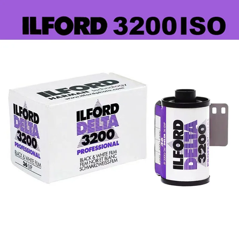 ILFORD Delta3200 135 35mm Film British Black And White Original 1-10 Rolls For Kodak 135 Film Camera M35 H35 (Expiry Date: 2026)