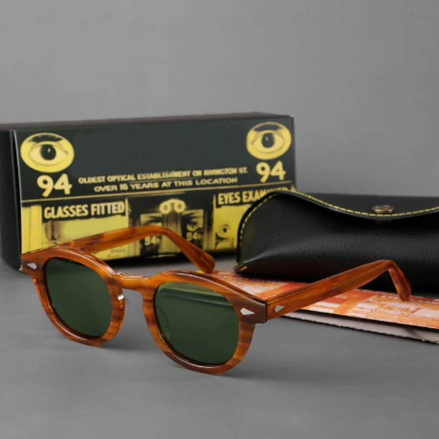 Retro Johnny Depp Sunglasses Men Women Polarized Sun Glasses Brand Vintage Acetate Frame For Male Eyeglasses Eyewear