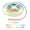 12V 24V DC CCT COB LED Strip Light 2700K to 6500K Color-Changing LED Tape Linear Double Color RA90 Dimmable Ribbon 5mm 8mm Width 3