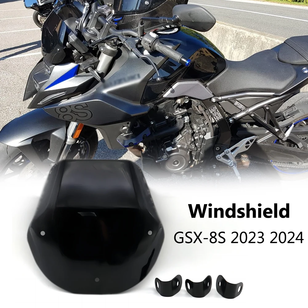 

GSX8S Motorcycle Accessories Front Windshields Wind Screen Visor Deflector Black For Suzuki GSX-8S gsx-8s 2023 2024