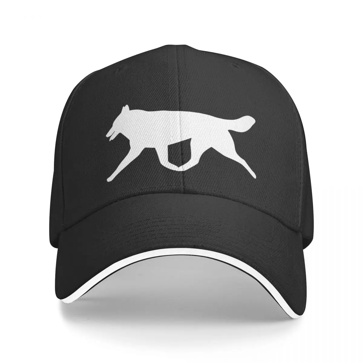

New Siberian Husky White SilhouetteCap Baseball Cap funny hat New Hat Caps Women Men's