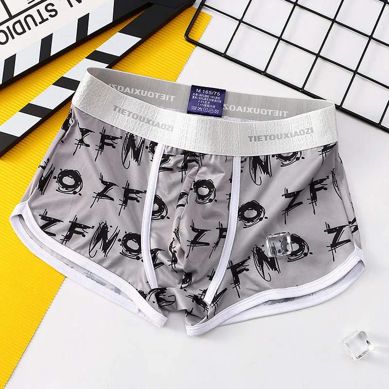 Bloom the love-bóxer de moda para hombre, ropa interior fina con