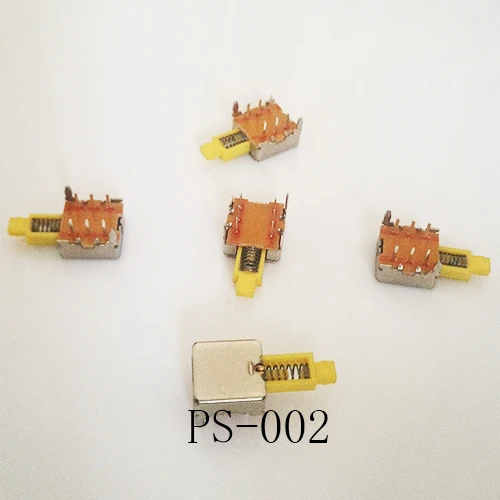 10pcs/lot Spring Switch Reed Switch Latching Self-locking Plastic Push Button Switch 6Pin DIP PS-002