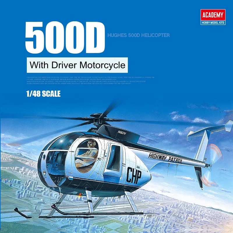 ACADEMY 12249 Airplane Model 1/48 for Hughes 500D Police