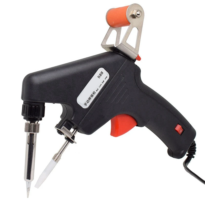 

Manual Soldering Gun Tin-Feeding Electric Soldering Iron 80W High Spot Welding Efficiency EU Plug