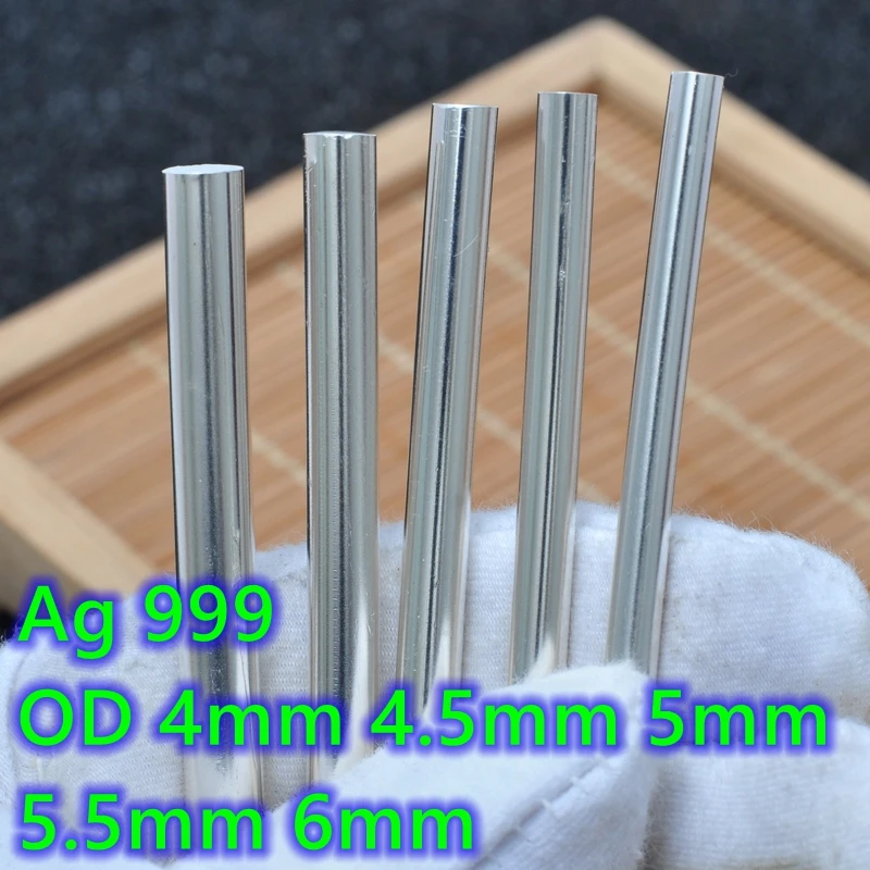 4mm 4.5mm 5mm 5.5mm 6mm 999 high purity Sterling Silver Wire DIY Charm Earring Bracelet Necklace Fine Jewelry Making