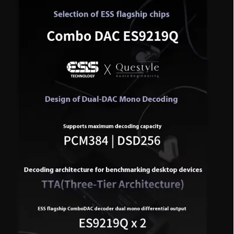 New Questyle M18i Portable HiFi Bluetooth Lossless Decoder Earamplifier Small Tail Android Apple 4