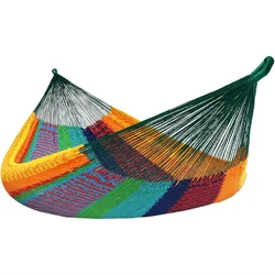 Família hammock multicolorido handwoven 880lb capacidade adequado para prateleira de rede de móveis ao ar livre e exterior não incluído