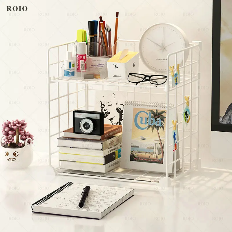 Book Display Stand Simple Iron Book Shelf Student Dormitory Table Storage Home Office Saving Space Light-weight Organizer Holder book display stand