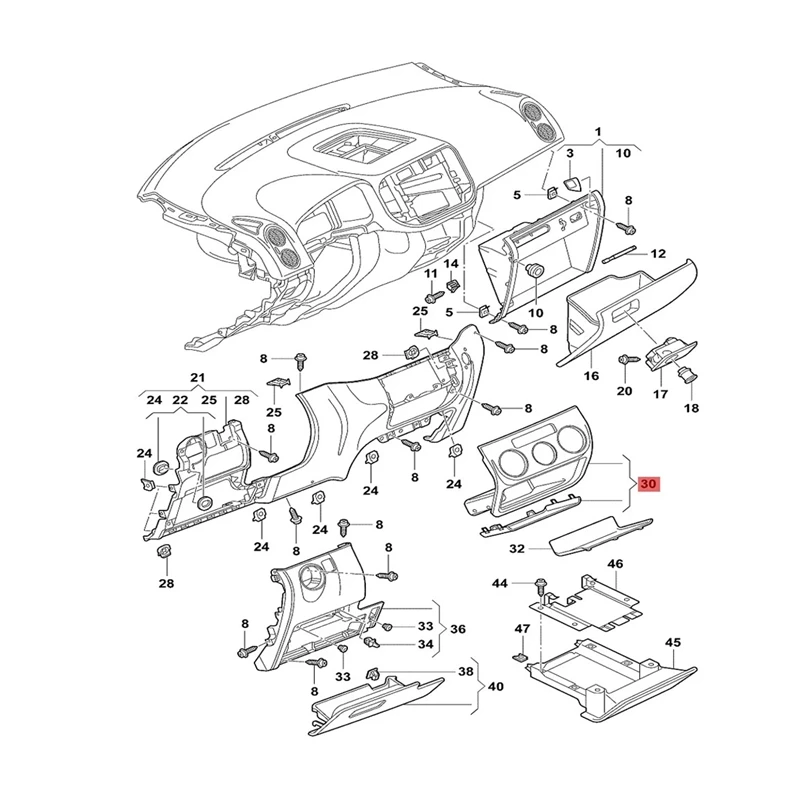 자동차 전면 에어컨 대시 트림 컨트롤 커버, 베젤 패널 업그레이드, 티구안 2011-2016 5ND820039 5M0819422B 용