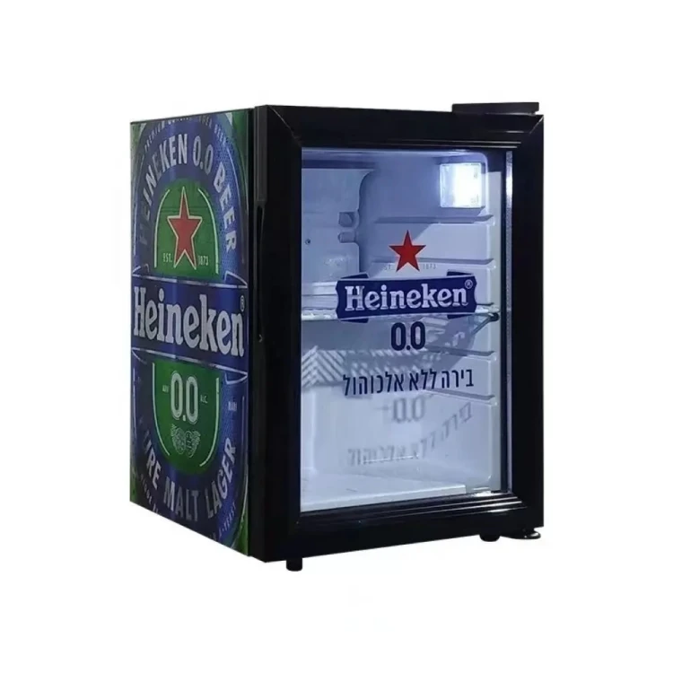 Vanace SC 21L Compact Refrigerator LED Light Glass Door Energy Drink Chocolate Cooler Compressor Mini Fridge