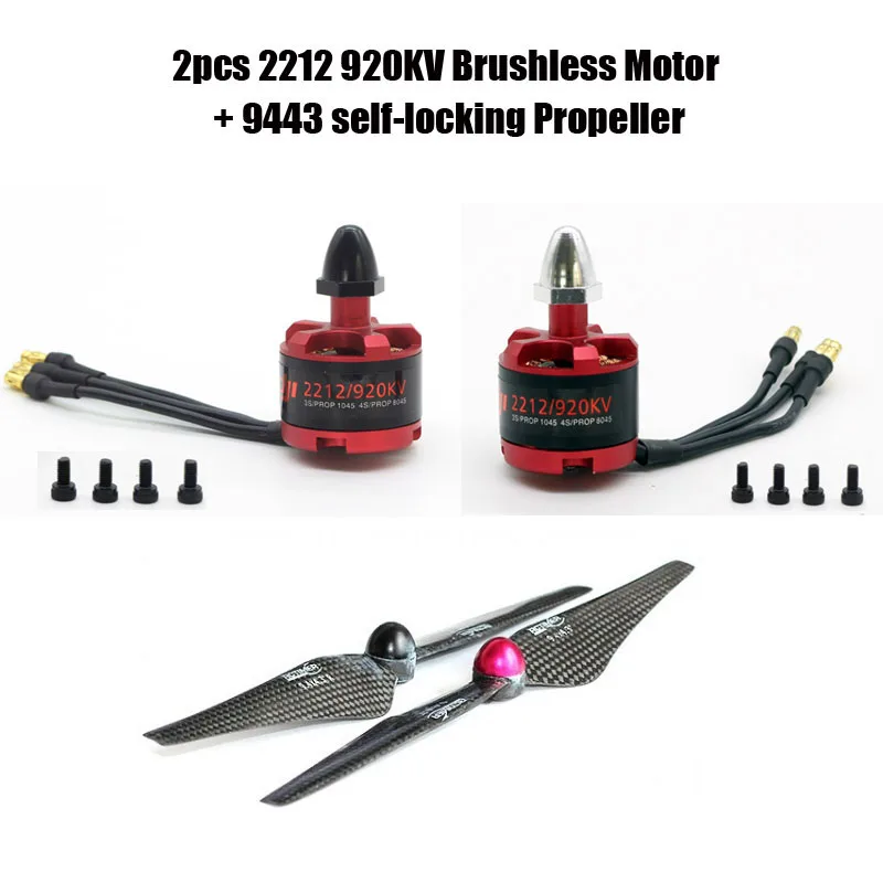 DIY 2212 920KV Brushless Motor Self-locking CW CCW 9443 Self-locking Propeller Carbon Fiber for DJI Phantom F450 F550 FPV Drone