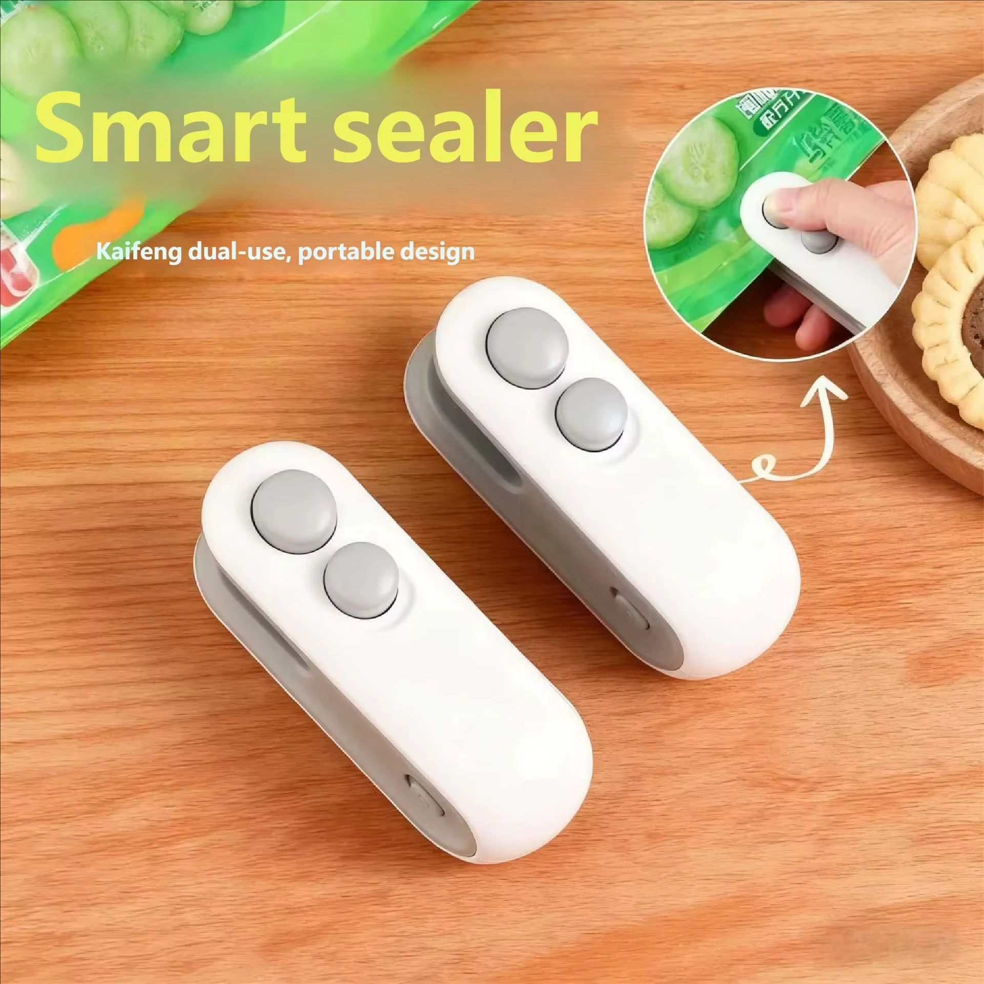 Portable Mini Bag Sealer USB Rechargeable Handheld Food Storage Sealing Device for Snacks & Plastic Bags 6