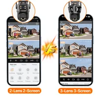 WONSDAR caméra extérieure Wifi PTZ trois objectifs ou double objectif caméra IP suivi automatique couleur Vision nocturne Surveillance vidéo CCTV iCsee 2