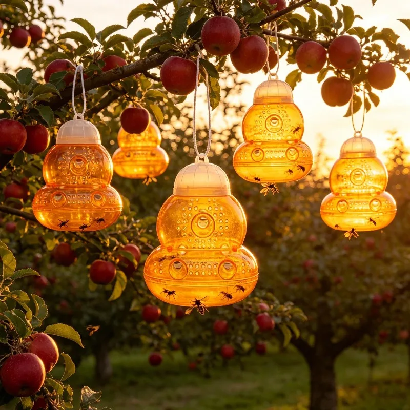 Gourd-Shape Reusable Insect Trap for Effective Garden Pest Control