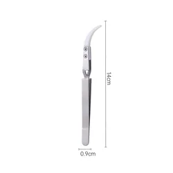 High - Precision Heat - Resistant Ceramic Tipped Stainless Steel Tweezers - Reverse bent