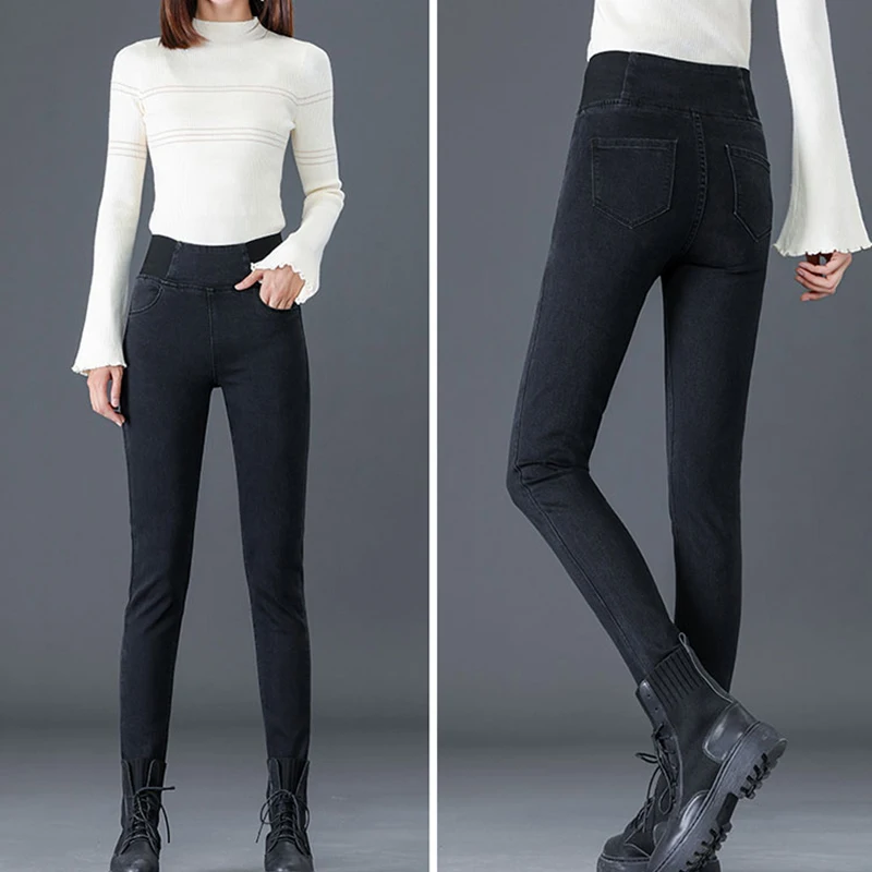 

Oversize 26-38 Black Skinny Pencil Jeans Women High Waist Slim Denim Pants Stretch Leggings Vaqueros Casual Pantalones Jean 2023