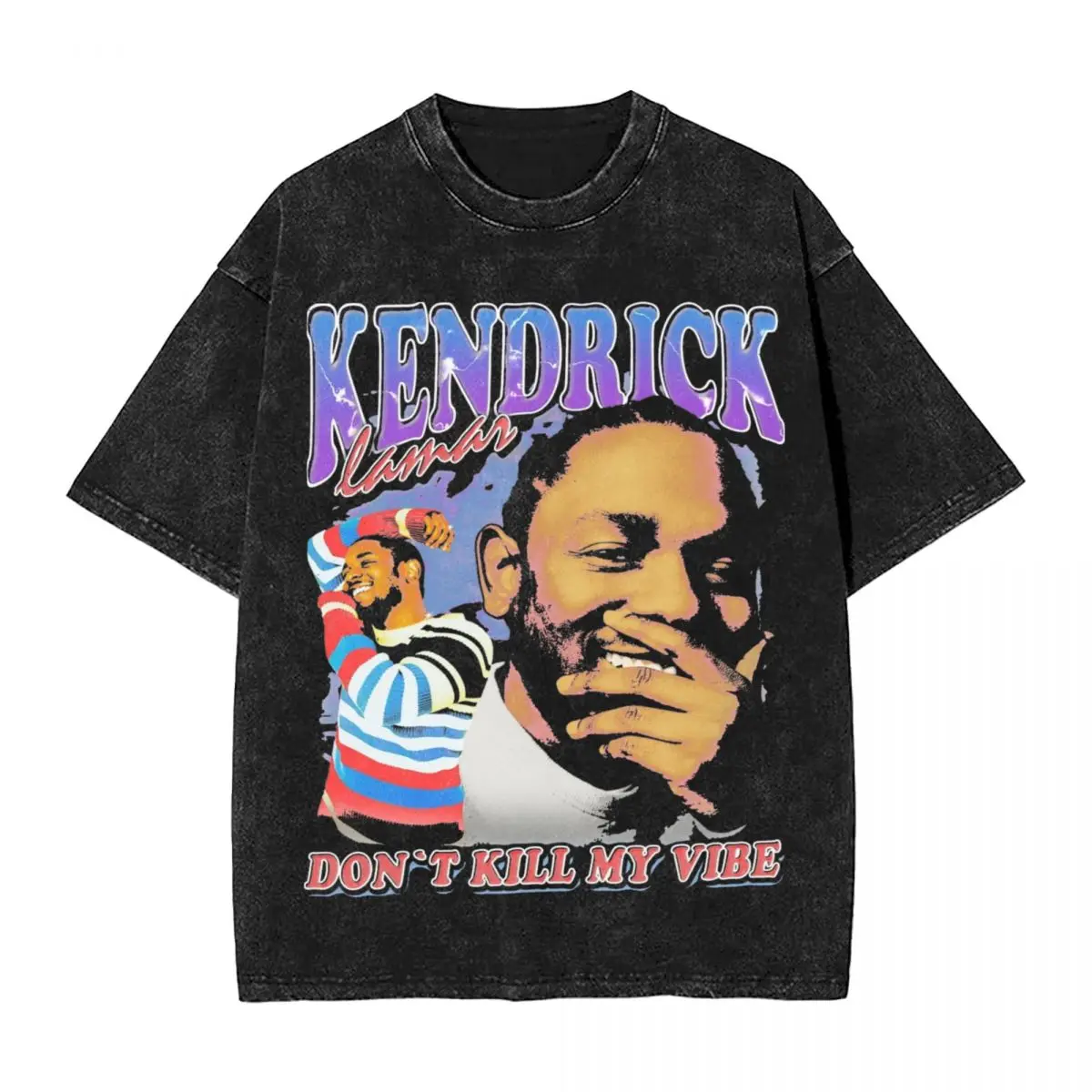 

Винтажные футболки Kendrick Lamar, футболка в стиле хип-хоп с коротким рукавом, футболка в стиле Харадзюку для мужчин и женщин, топы, уличная одежда, футболка с принтом