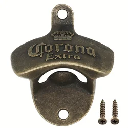 Retro Wall-Mounted Decorative Alloy Bottle Opener (Coffee)