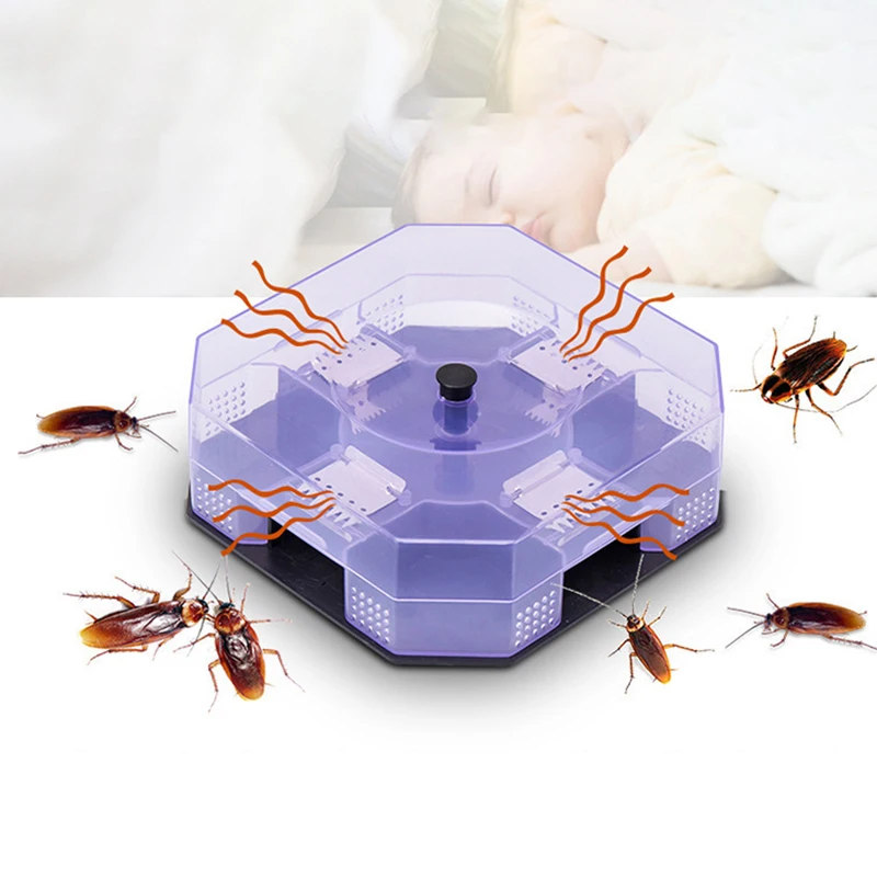 Household Cockroach Traps Box Non toxic Reusable Cockroach Bug Roach Catcher Cockroach Killer Bait Traps