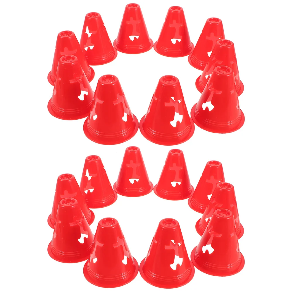

20 Pcs Sign Barrel Obstacle Soccer Practice Cones Kids Sports Agility Small Traffic Markers Colored Classroom