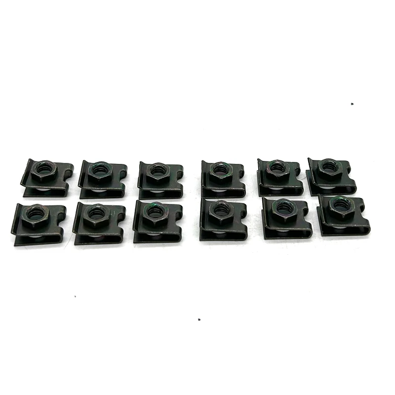 12pcs M6 Motorcycles Screw Fastener Clips U-Type Clip Nut Anti-rust Protection Clip Screw Buckle