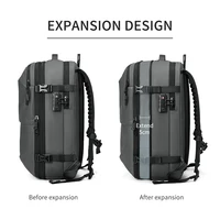 Men Travel Backpack vacuum compression 17 inch Laptop Backpack Business Large Capacity school Backpack Expanded Hiking backpack 3