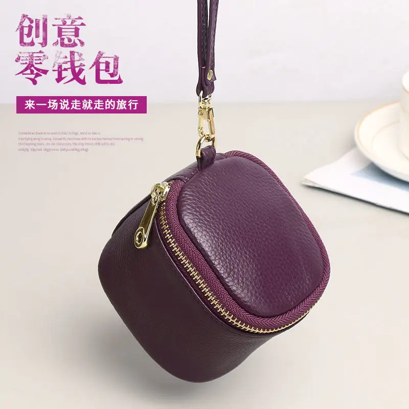 

Barrel Mini Hand-held Headset Key Storage Card Bag Female Purse