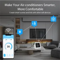 Tuya WiFi Smart Air Conditioner Controller Temperature Humidity Infrared USB Controller LCD Touch Screen for Google Home Alexa - Image 5