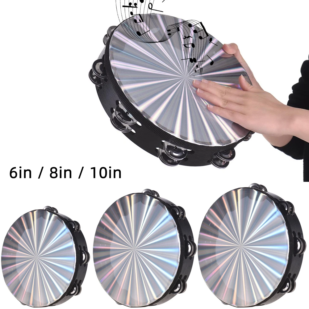 Drum Tambourine Dancing Hand Drum Handheld Lightweight Musical Instrument Party Percussion 6in 8in 10in Replacement Singing hand tambourine