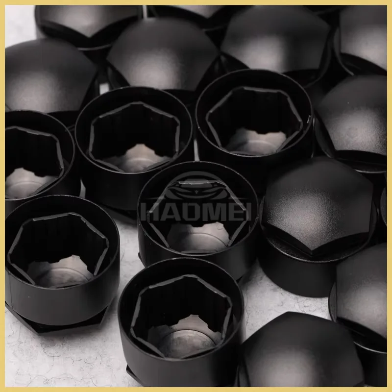 Premium Anti-Theft Decorative Gray Wheel Hub and Screw Cover Set