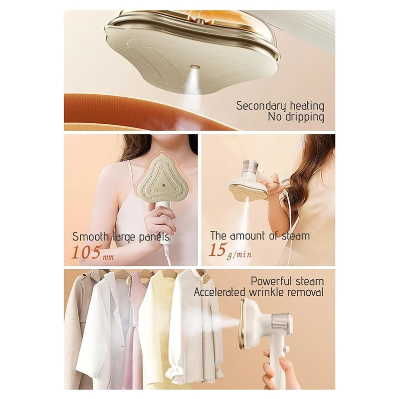 Portable Mini Ironing Machine - 180°Rotatable Handheld Steam Iron, Foldable Travel Garment For Fabric Clothes 5