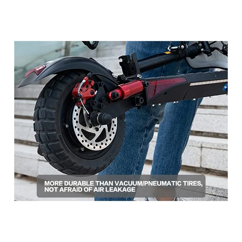 Solid Tire Scooter Tire 10 Inch, 10X2.70-6.5 Solid Scooter Tubeless Puncture-Proof Tire, For Kugoo