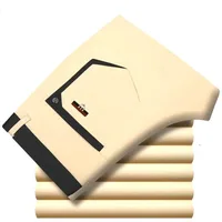 Men's Business Casual Pants Classic Straight Soft Stretch Solid Color Formal Office Trousers Male Black Blue Khaki