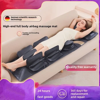 Upgrade Large Area Vibration Airbag Swing Heated Neck Massager Full Body Massage Mat Mattress Traction Lumbar with Remote Contro 1